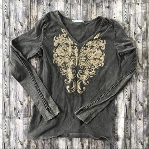 Maurices Braided Arm Long-Sleeve Tee